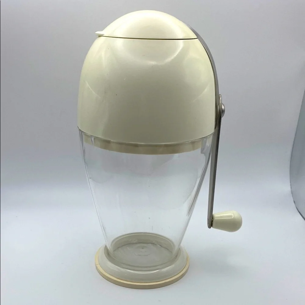 Vintage IKEA Of Sweden Groggy White Manual Hand-Crank Ice Crusher Counter Top